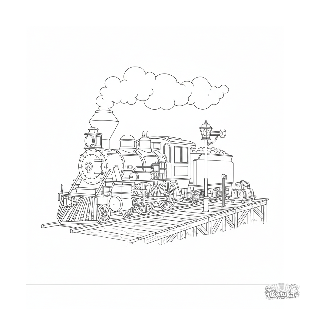 Steam Locomotive at Mountain Station