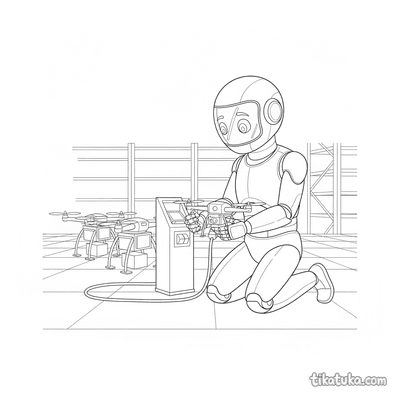 Visor-Faced Robot Recharging Drones