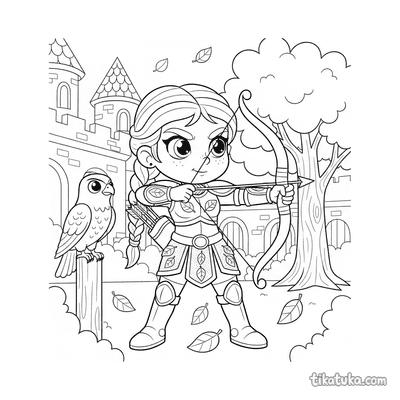Warrior Princess Practicing Archery