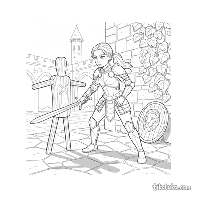 Warrior Princess Training with Sword