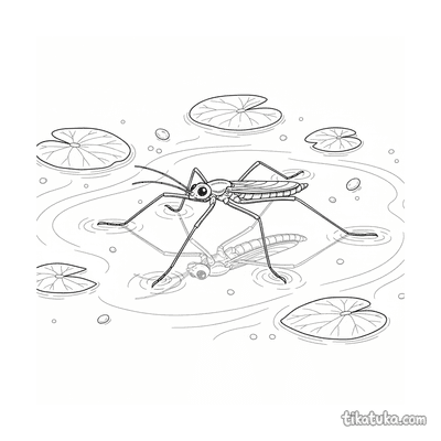 Water Strider Skating on the Surface
