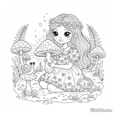 Girl with Mushroom Lantern