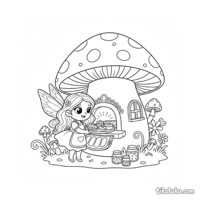 Mushroom House Fairy Baker