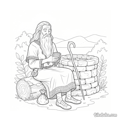 Elder Resting by the Living Well