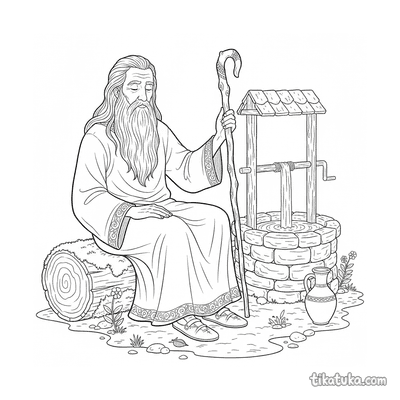 Wise Elder by the Magic Well
