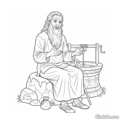 Elder Storyteller at the Well
