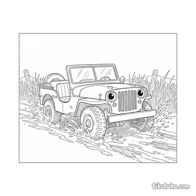 Jeep in a Field