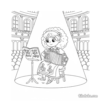 Young Accordionist on Stage