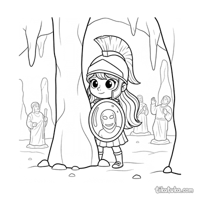 Young Athena in the Gorgon's Lair