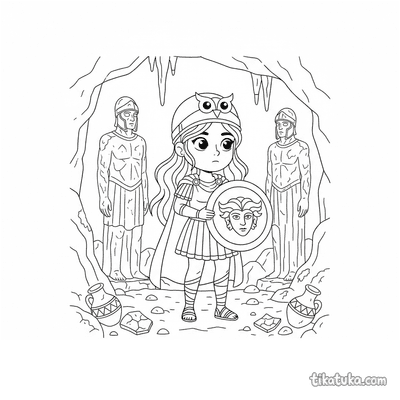 Young Athena in the Gorgon's Lair