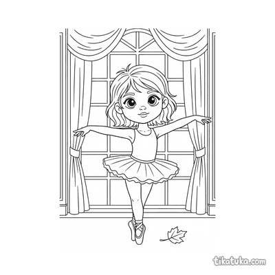 Young Dancer in Festive Hall