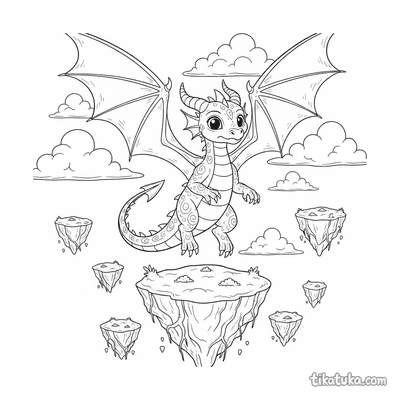 Young Dragon Learning to Fly