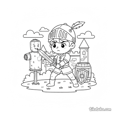Young Knight with Sword