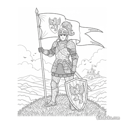Young Knight with a Flag