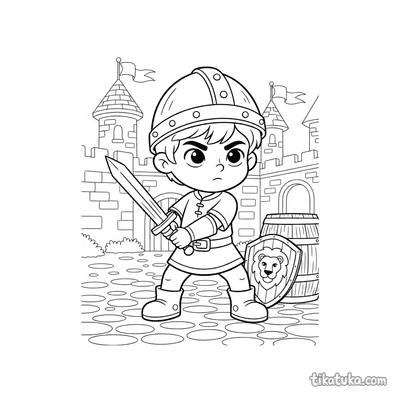 Young Knight with a Wooden Sword