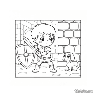 Young Knight in the Courtyard