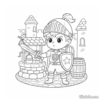 Young Knight with Wooden Sword