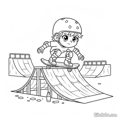 Skater Practicing Ollie