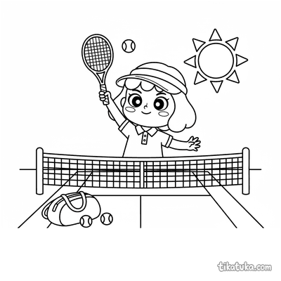 Young Tennis Player Serving Ball