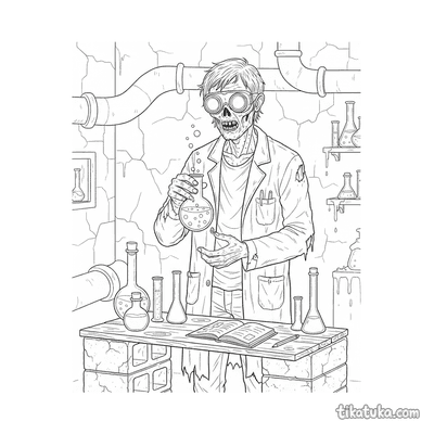 Zombie Chemist in Sewer Lab