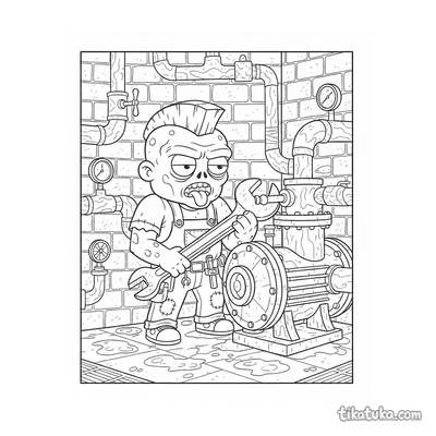 Zombie Mechanic Fixing Pump
