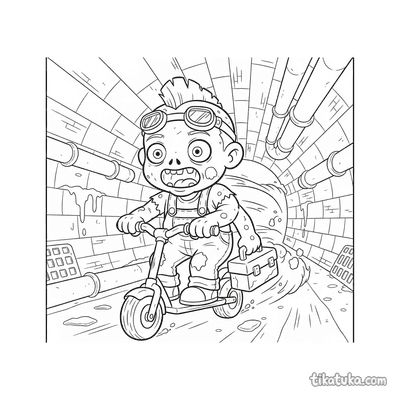 Zombie Mechanic on Scooter
