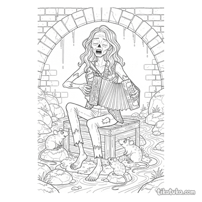 Zombie Musician with Accordion