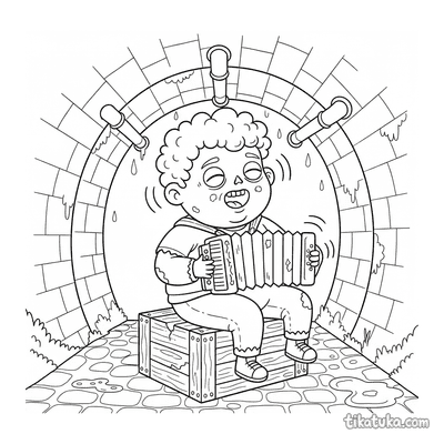 Zombie Musician with Accordion