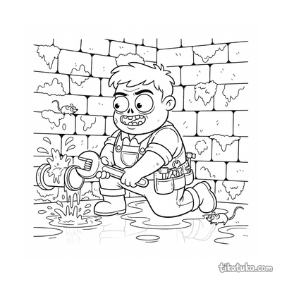 Zombie Plumber in the Sewer