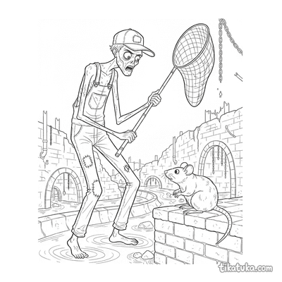 Zombie Rat-Catcher in Sewer Channel